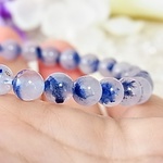 ◆希少石◆デュモルチェライトインクォーツ◆約6.5㎜◆Y3◆蒼い美しい花を咲かせる神秘水晶◆