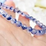 ◆希少石◆デュモルチェライトインクォーツ◆約5.5㎜◆Y4◆蒼い美しい花を咲かせる神秘水晶◆