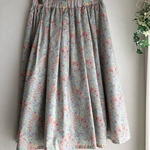 【LIBERTY】リバティ・ふんわりタックとギャザーのパステル系花柄大人スカート・テイタム