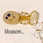 blue flower barrette