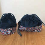 リバティ  お弁当&コップ袋セット