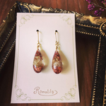 かすみ草＊ピンクゴールドのドロップピアス