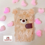 【送料無料】全機種対応スマホケース  ふわふわクマ🐻 
