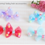 全色再入荷★綿あめみたいなシフォンリボンの絡まないベビーヘアゴム