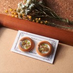 送料無料＊ウッド×ドライフラワーピアス/イヤリング　ライスフラワー