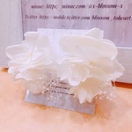 結婚式 純白 紫陽花ピアス【Wedding White Hydrangea series】