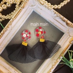 new♡ドットチュールピアス♡イヤリング