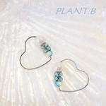 summerflower 夏色小花とハートのイヤーカフ
