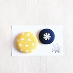 ★くるみボタンブローチ★