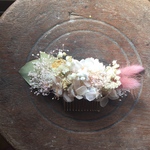 ドライフラワー髪飾り🌼薄ピンク白白無垢卒業式