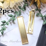 【再入荷】2個セット☆デコ土台　レジン加工皿付　ヘアクリップ