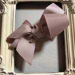 ふんわり重ねりぼん♡ くすみピンク