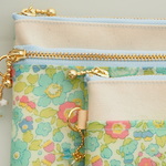 Ｓさまご予約品　LIBERTY＆帆布　Betsy　40Ｂ　wファスナー・クリアポケットポーチ　＆ポケットポーチセット