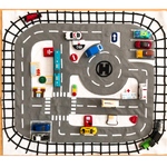 【再販７】プレイマット道路 線路 車 