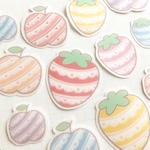 送料¥0★レース柄ストロベリー&アップル  フレークシール