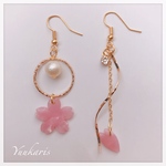 桜♡ピアス♡イヤリング♡アシンメトリー♡春
