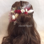 【I I I02様 専用出品】white red tulle mini ヘッドドレス