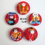 かわいい歌舞伎ヘアゴム2個セット