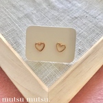 ワンポイントハートピアス