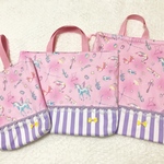 ユニコーン ☆レッスンバック シューズ袋 お着替え袋 ３点セット ゆめかわいい