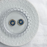 2cm《 ピーコックブルー 》かすみ草  ピアス チタンピアス イヤリング   ターコイズ ブルー
