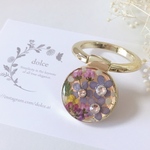 押し花のスマホリング＊春色