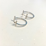  【受注販売】Tデザインフープピアス silver