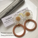 クリアフラワー2wayピアス