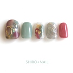 【HPB_nail に掲載されました♡人気！再販♡郵便送料無料】スモーキーニュアンスネイル（くすみカラー・凸凹ネイル・個性派ネイル・ユニコーンネイル）