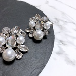 パール ビジュー  ピアス