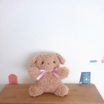 ぽっちゃりうさぎさん(ベージュ　約18㎝)