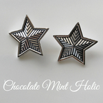★2個★星型 スター コンチョ  アンティークシルバー star concho antique silver