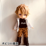 【受注生産品】白／黒 オビツ11 ねんどろいどどーる 服 フードパーカー