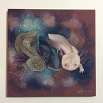 A様（ご購入用）専用ページ 手描き 原画 似顔絵 絵 絵画 アート イラスト ウーパールーパー 壁掛け