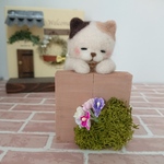 羊毛フェルト  覗くネコさん🐱