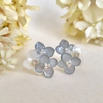シルバー×ホワイト♡紫陽花ピアス・イヤリング