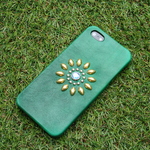 ♪本革 iPhone5 レザーハードカバー green　w/s♪