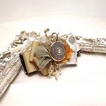 春色 イエローリボンバレッタヘアアクセサリーA