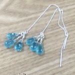Quand il est bleu clair　ー水色の時ー　ピアス(イヤリング）天然石　アパタイト