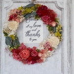  ＊ 贈呈用リース' Crescend' Wreath：ペアのウェルカムボードリース＊
