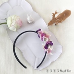 お花畑のカチューシャ ちょっと濃い色 