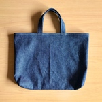 紺セピアのデニム レッスンバッグ 30×40