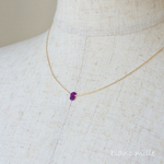 No.1315 ○* スギライト 18金 ゴールド ネックレス ○* レア パープル 天然石 ナチュラル シンプル  18k K18 ペンダント blancmille