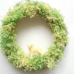 草原のこひつじリース