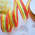 25㎜幅　ワイヤー入りフランスリボン　オリオールフォンタネル