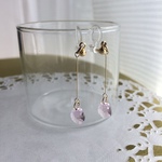 春色スワロフスキー ノンホールピアス