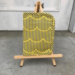 北欧風 ストライプフリル マルチケース イエロー 小