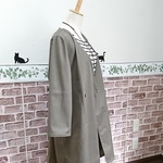 *春のsale♪*カーキ色のスプリングコート*ヘリンボン織りコットン*