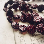 【4コセット】czech beads #チェコビーズ Dahlia flower15㎜ amethyst/pink