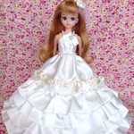 リボンとバラのプリンセスホワイト☆リカちゃんサイズ 